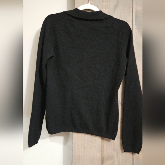 GENEVA Cashmere collared sweater top. Size Small - Picture 2 of 6